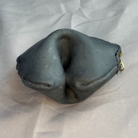 Portland Leather, Fortune Cookie Pouch, Storm (Gray), NWOT - Picture 3 of 5